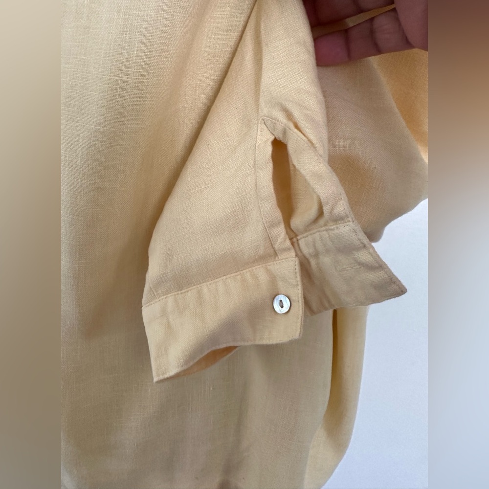 Boston proper women’s classic blazer/over shirt tops 100% linen size L - Picture 6 of 9